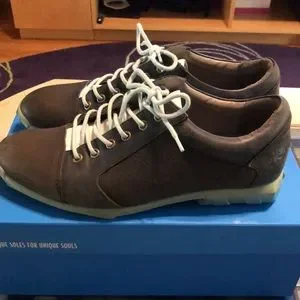 Fluevog Blue/Grey Elroy Future Round Toe Capped Toe Derby John Fluevog | Shoes | Fluevog Bluegrey Elroy Future Round  main image 3